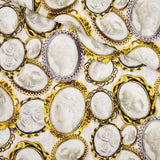 KATIE COLLECTION - RAYON POPLIN PRINTS - CAMEO BROOCH