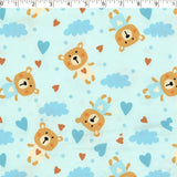 NIGHTY NITE - BRUSHED KNIT PRINTS - BEAR TOSS