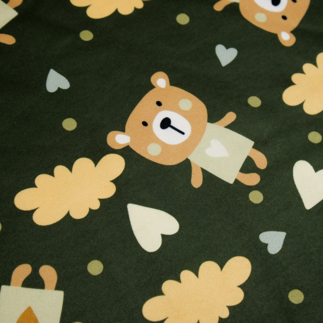 NIGHTY NITE - BRUSHED KNIT PRINTS - BEAR TOSS