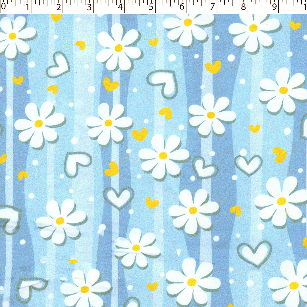 NIGHTY NITE - BRUSHED KNIT PRINTS - DAISY SCATTER