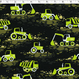 NIGHTY NITE - BRUSHED KNIT PRINTS - DUMP TRUCK