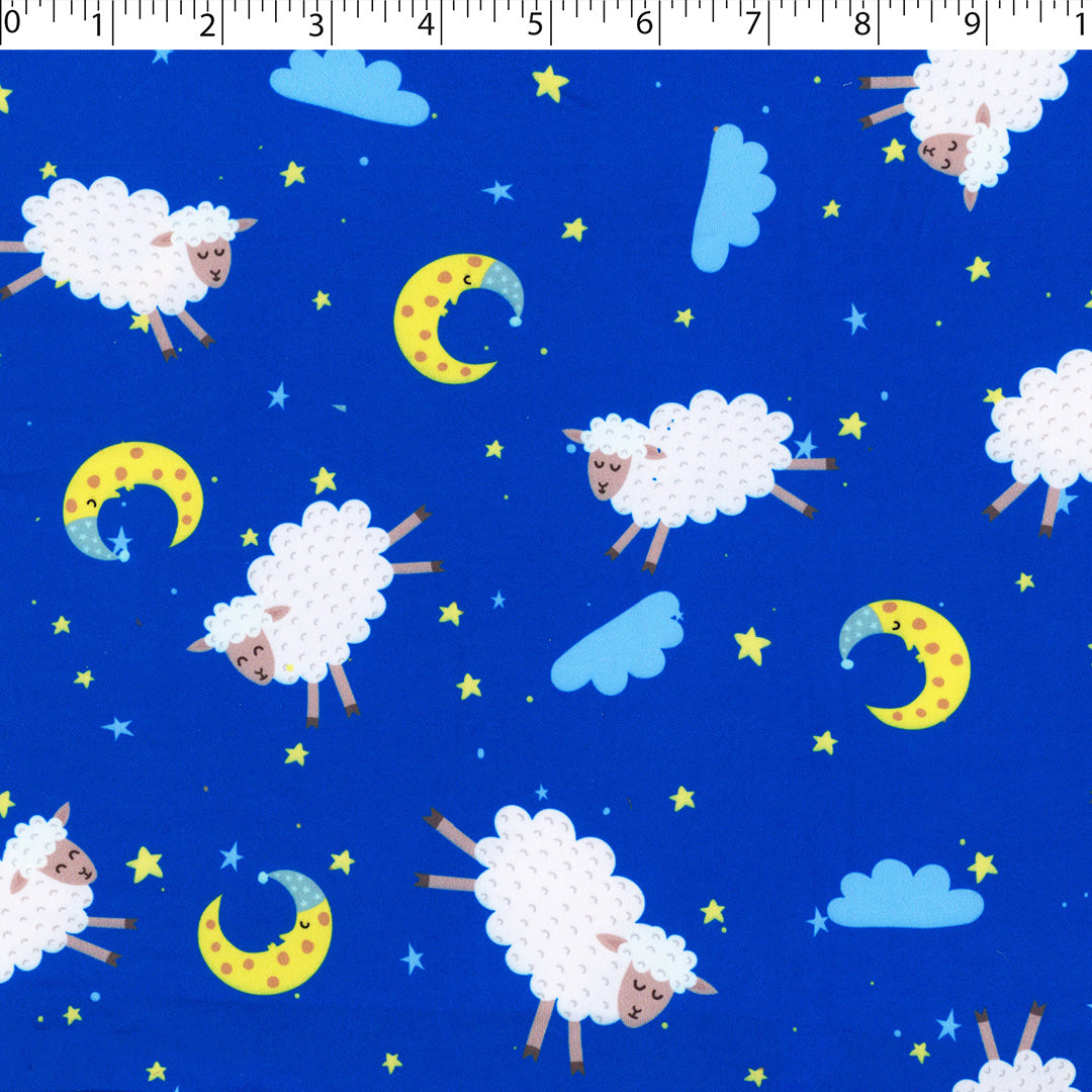 NIGHTY NITE - BRUSHED KNIT PRINTS - NIGHT SHEEP
