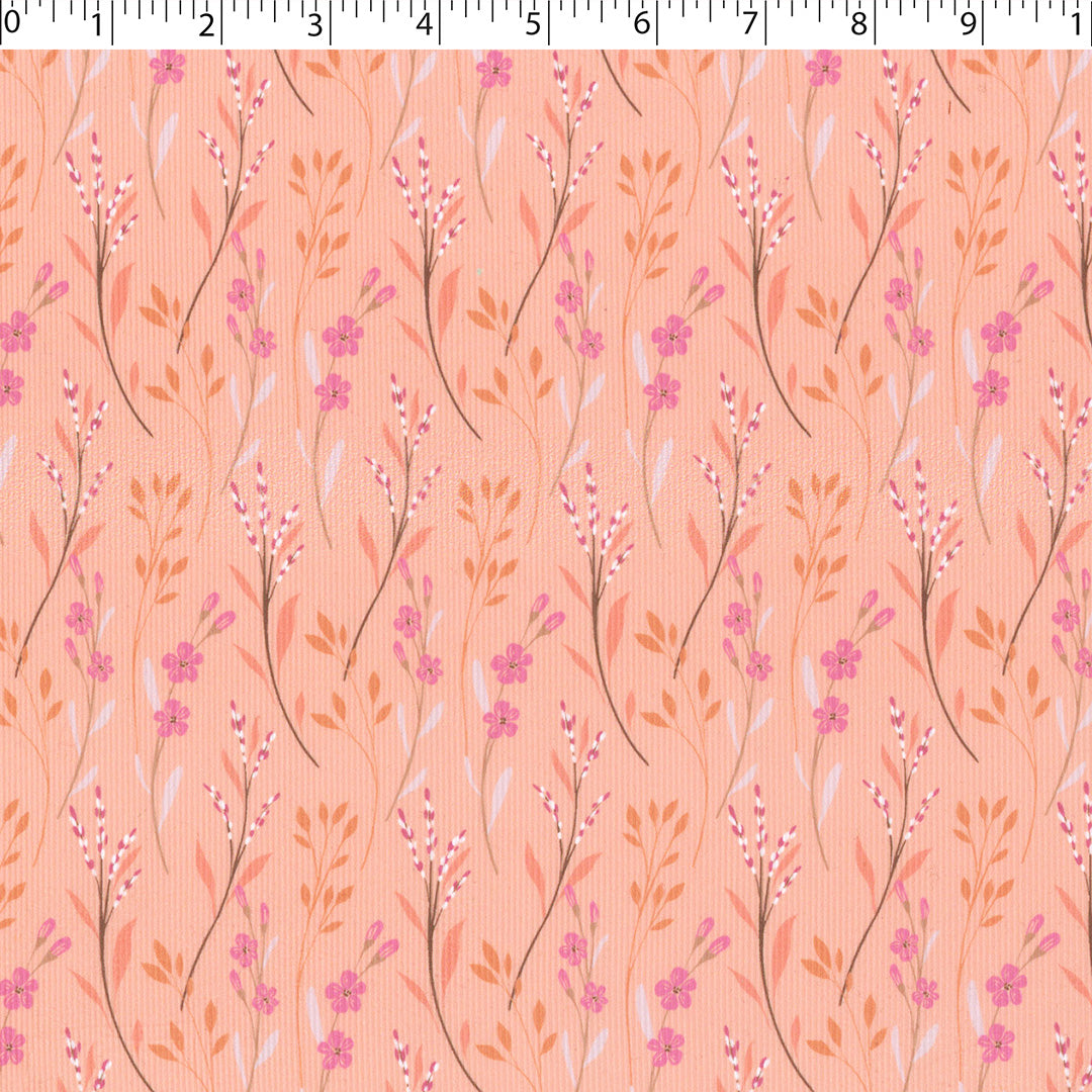 SLUMBER TIME RIB KNIT PRINTS - FLORAL SPRAY