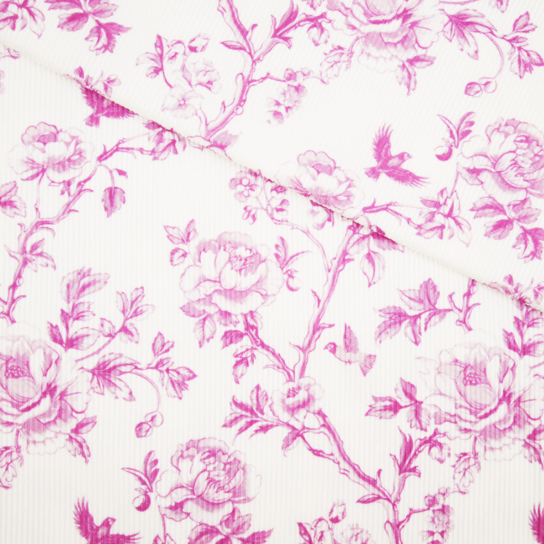 SLUMBER TIME RIB KNIT PRINTS -  ROSE TOILE