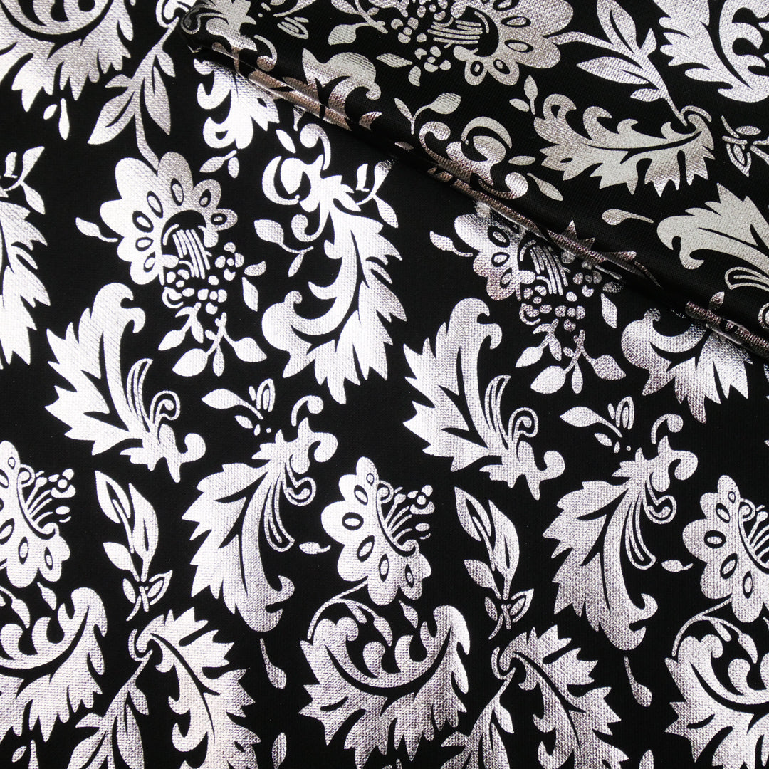 CROWN JEWELS - KNIT WITH FOIL PRINT - DAMASK FLORAL
