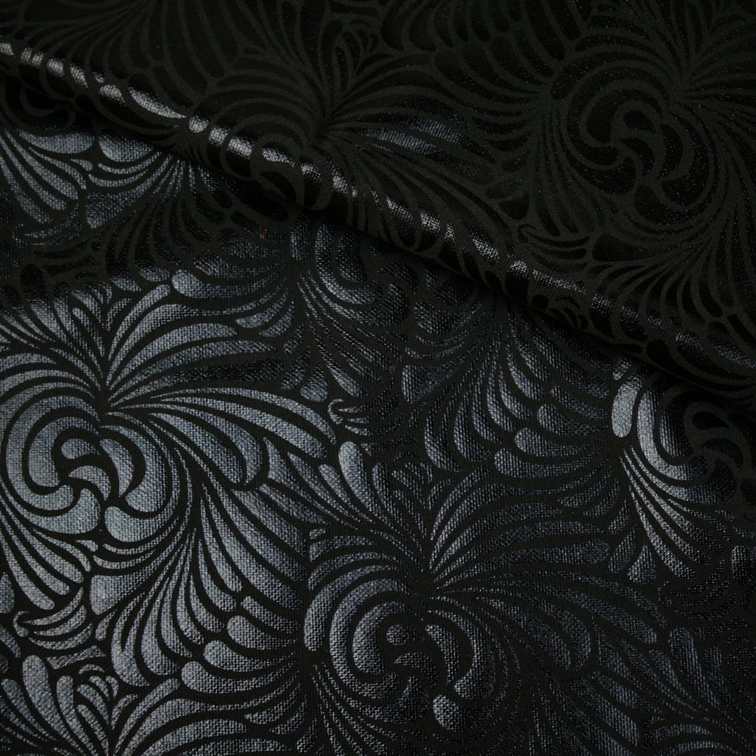 CROWN JEWELS - KNIT WITH FOIL PRINT - SWIRLING ARABESQUE