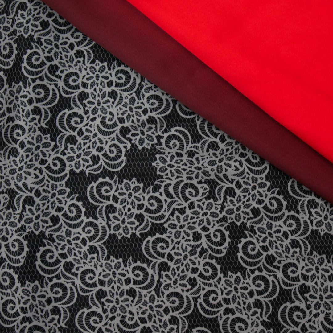 KATIE COLLECTION - SATIN PRINTS - GRADIENT LACE