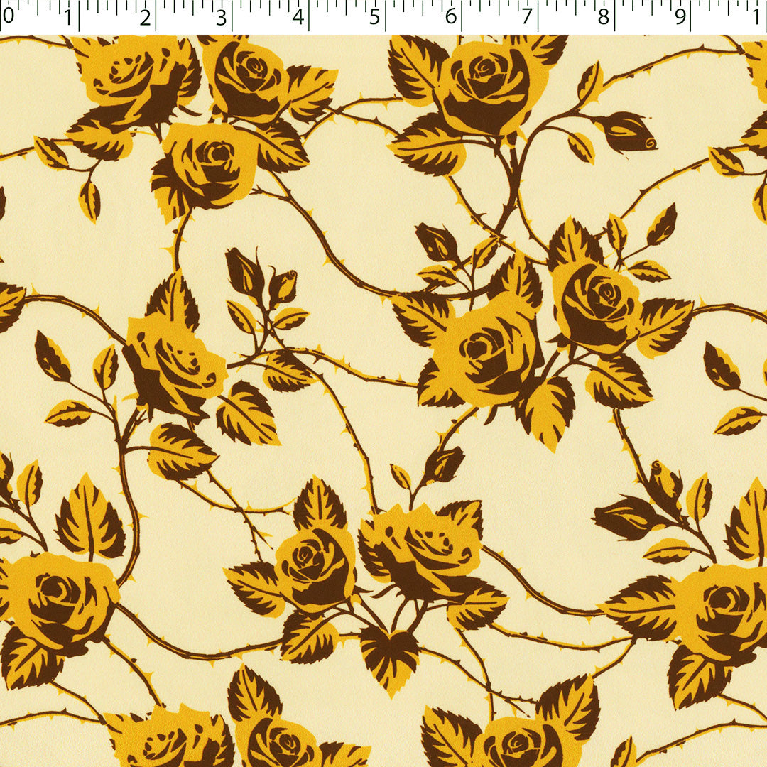 KATIE COLLECTION - SATIN PRINTS - ROSES