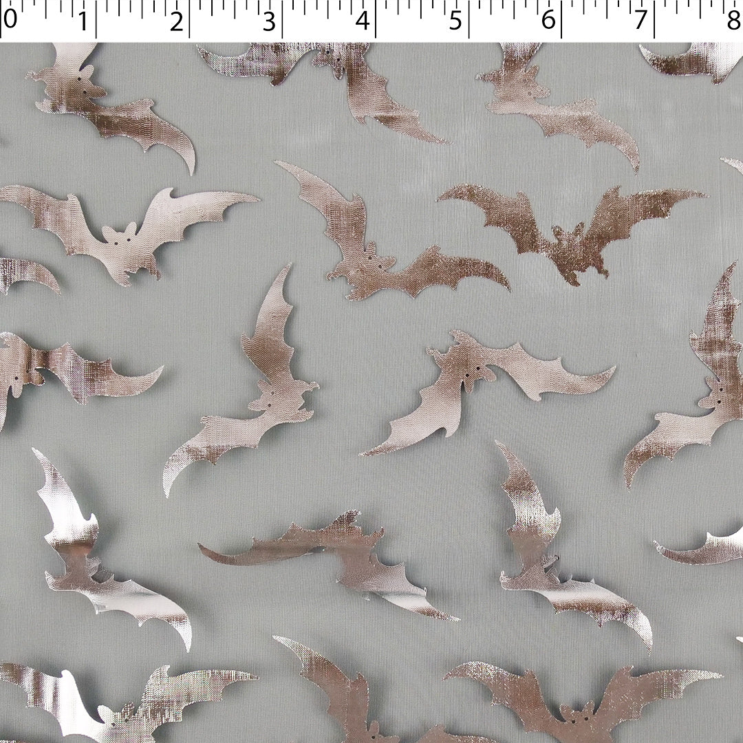 SPOOKY ORGANZA WITH FOIL - BAT