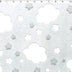 white and grey cloudy polyester burnout frosted chenille print