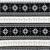 black / ivory Nordic stripe polyester fleece