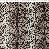 taupe medium weight polyester fleece leopard print 