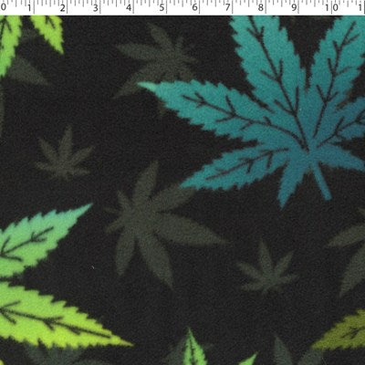 MOUNTAIN FLEECE PRINTS -  LEAF TOSS