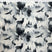 gray winter woodland fleece print