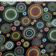 black medallion fleece print