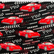 black racing car fleece print