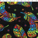 black feather fleece print