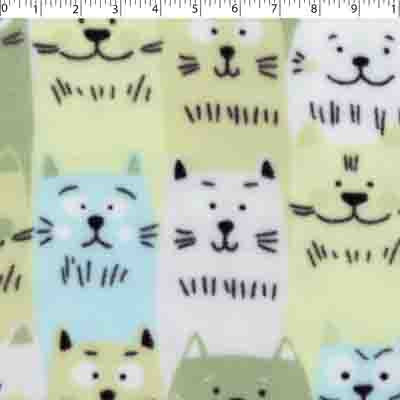 MOUNTAIN FLEECE PRINTS - LOTS OF CATS