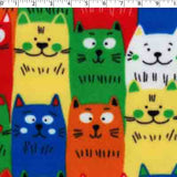 MOUNTAIN FLEECE PRINTS - LOTS OF CATS
