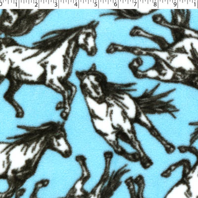 VALLEY FLEECE PRINTS - WILD HORSES