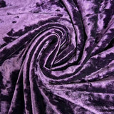 purple polyester spandex crushed velvet solid