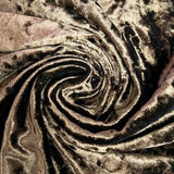 chocolate polyester spandex crushed velvet solid