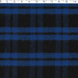 royal / black recycled poly / cotton lumberjack check plaid print