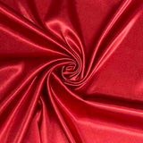 red polyester stretch satin
