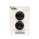 WOVEN LEATHER LOOK BUTTON 25MM