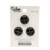 WOVEN LEATHER LOOK BUTTON 18MM