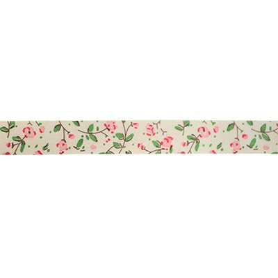 SINGLE FACE FLORAL WOVEN TAPE 15MM