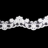 2.8CM (1 1/8") SCALLOPED BRIDAL LACE TRIM FLAT
