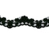 2.8CM (1 1/8") SCALLOPED BRIDAL LACE TRIM WITH FAUX PEARLS