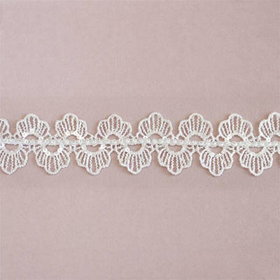 30MM (1 1/8")LACE WITH SEQUINS & RHINESTONES