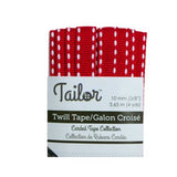 STITCHED TWILL TAPE 10MM