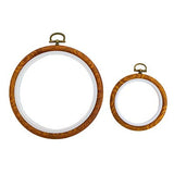 EMBROIDERY HOOP FAUX WOOD SET 8CM & 13.5CM