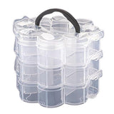 3 TIERS STACKABLE FLOWER SHAPE BEAD STORAGE BOX WITH LID