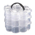 3 TIERS STACKABLE FLOWER SHAPE BEAD STORAGE BOX WITH LID