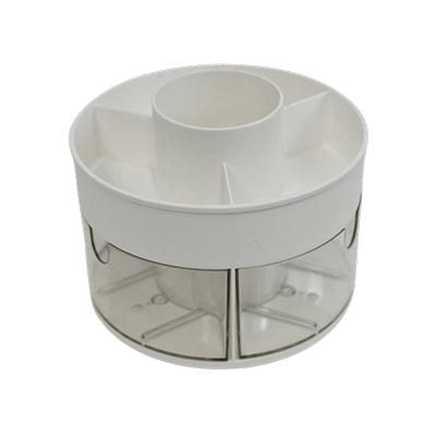 360 DEGREE SPINNING CRAFT AND SEWING ORGANIZER WITH 3 MINI DRAWERS