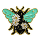 FASHION ENAMEL PIN "BEE WITH FLOWERS"