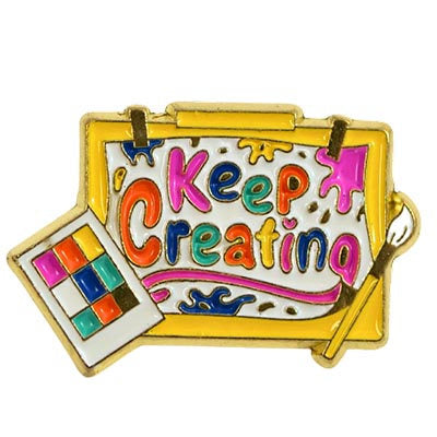 FASHION ENAMEL PIN "KEEP CREATING"