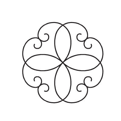 Bj49 5" Scroll Motif Quilting Stencil
