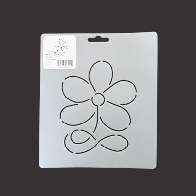 HW21 4-1/2"X 5-1/2" SCROLLING DAISY QUILTING STENCIL