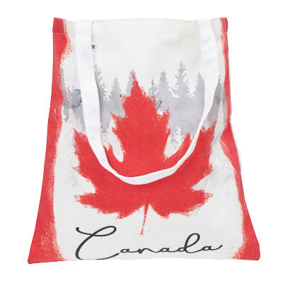 BAG - PRINTED CANADA THEMED CANVAS TOTE