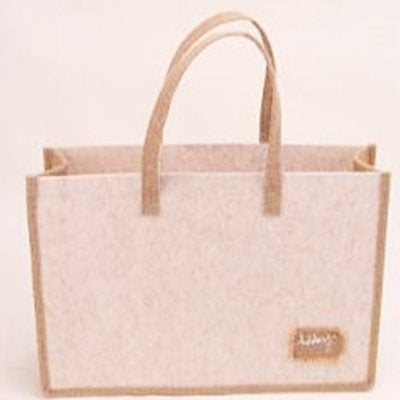 FELT BAG WITH BURLAP SIDES