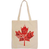 Printed Canada Themed Canvas Tote