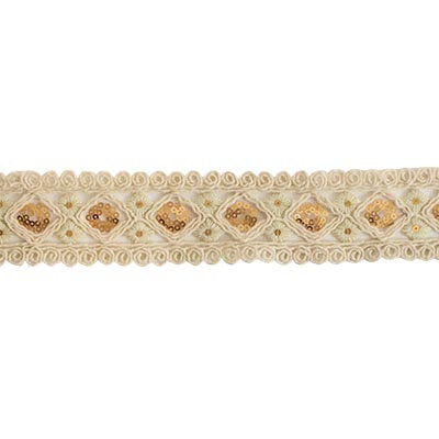 SEQUIN EMBROIDERED TRIM 4.5CM