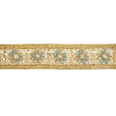 SEQUIN EMBROIDERED TRIM 4.5CM