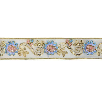 SEQUIN EMBROIDERED TRIM 4.5CM