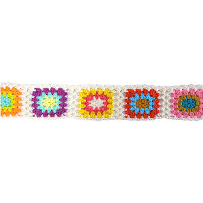 55 MM (2 1/8") CROCHET GRANNY SQUARES TRIM